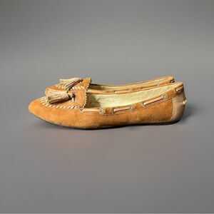 Isaac Mizrah Tan Suede Women's Loafers